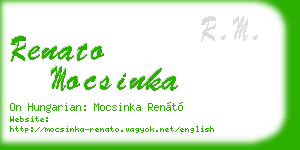 renato mocsinka business card