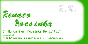 renato mocsinka business card